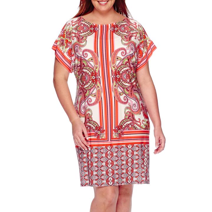 Studio 1 Short-sleeve Sheath Dress - Plus