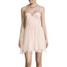 Love Reigns Sleeveless Illusion Sweetheart Neckline Party Dress- Juniors