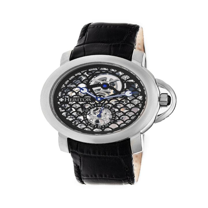 Heritor Mens Black Strap Watch-herhr4002