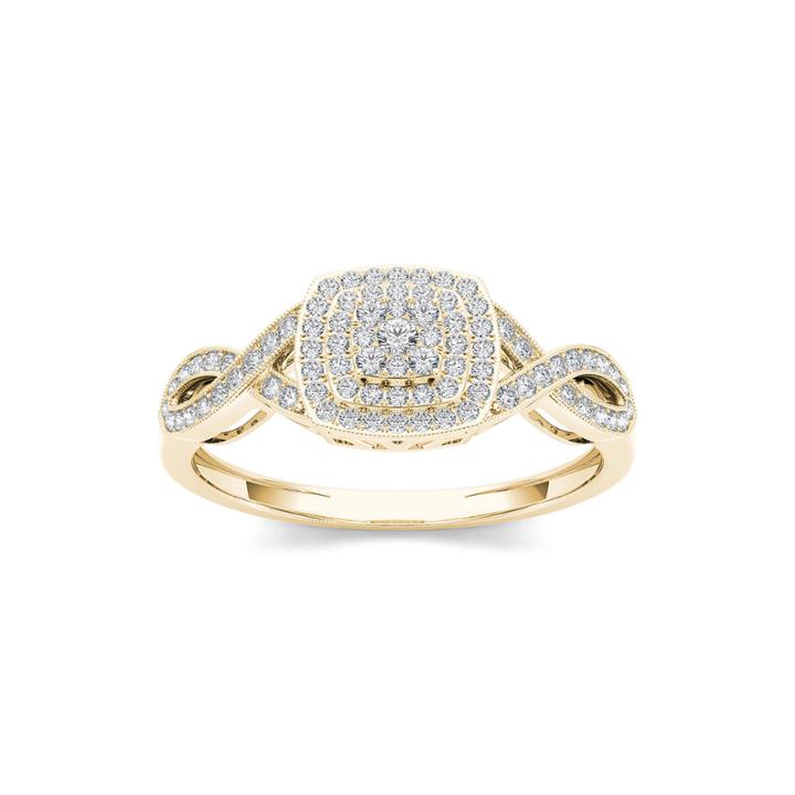 1/4 Ct. T.w. Diamond 10k Yellow Gold Engagement Ring