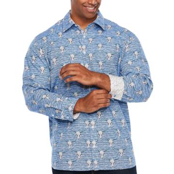 Society Of Threads Society Of Threads Long Sleeve Sport Shirts Long Sleeve Button-front Shirt-big And Tall
