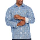 Society Of Threads Society Of Threads Long Sleeve Sport Shirts Long Sleeve Button-front Shirt-big And Tall