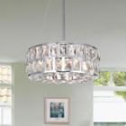 Darine Chrome-finished Metal 13-inch 3-light Pendant With Crystal Accents