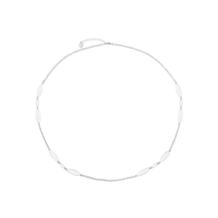 Liz Claiborne Silvertone Long Station Necklace
