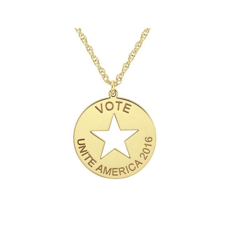 Political Logo Pendant Necklace