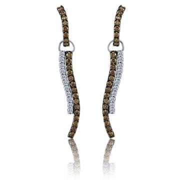 Grand Sample Sale By Le Vian Chocolatier Chocolate & Vanilla Diamonds Earrings In 14k Vanilla Gold