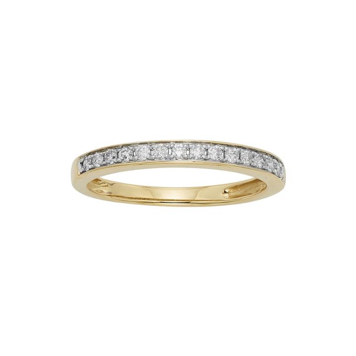 1/4 Ct. T.w. Certified Diamond Single-row Yellow Gold Wedding Band