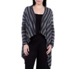 24/7 Comfort Apparel Casual Charcoal Cardigan-plus