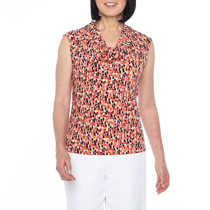 Black Label By Evan-picone Sleeveless Cowl Neck Blouse