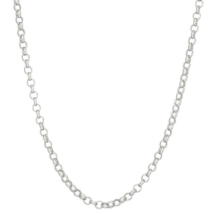 Sterling Silver Solid Link 20 Inch Chain Necklace