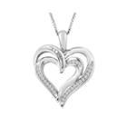 Diamond-accent Sterling Silver Heart Pendant Necklace