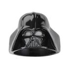 Star Wars Darth Vader Mens Stainless Steel And Black Ip 3d Ring