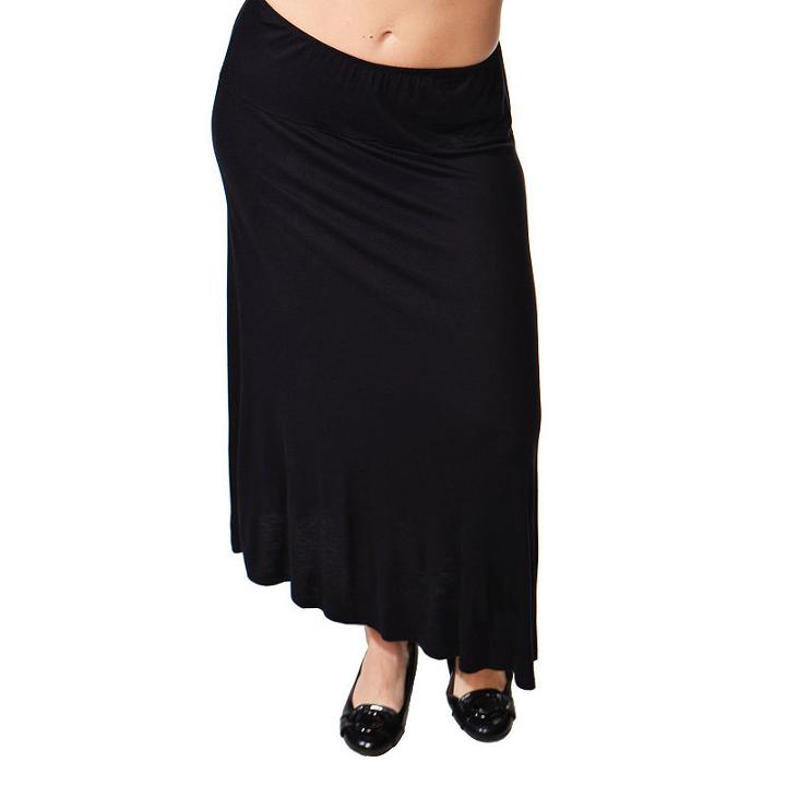 24/7 Comfort Apparel Women's Plus Size Maxi Skirt