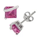 Lab Created Pink Sapphire 6.1mm Stud Earrings