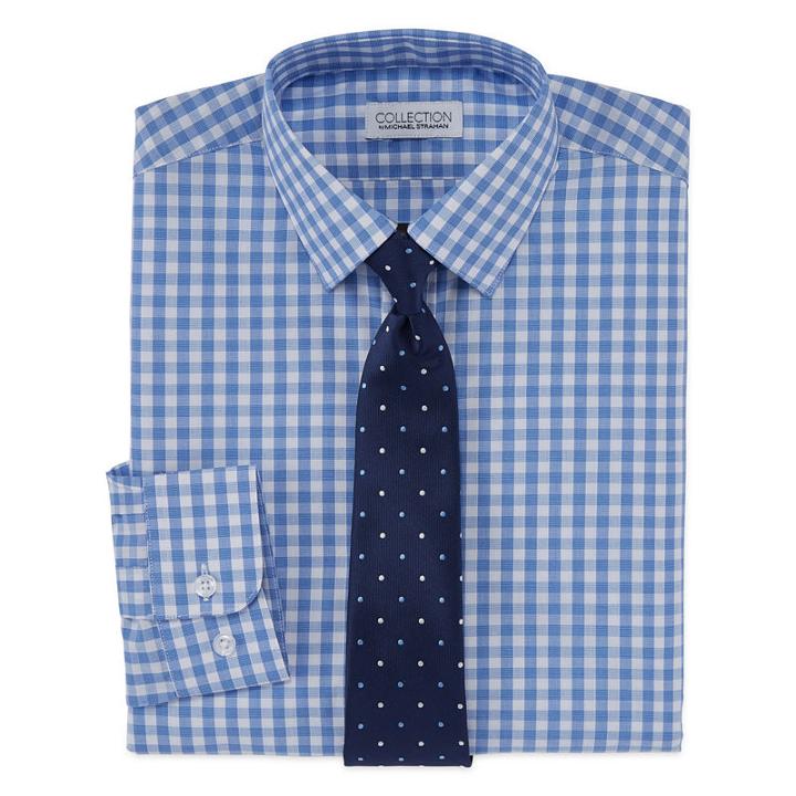 Collection By Michael Strahan Shirt + Tie Set -8-20-reg And Husky