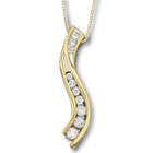 1/4 Ct.t.w. 14k/silver Diamond Journey Pendant Necklace