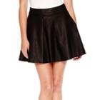 Decree Seamed Faux-leather Skirt