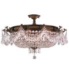 Winchester Collection 10 Light Clear Crystal Semi-flush Mount Ceiling Light