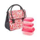 Fit & Fresh Madrid Lunch Box Kit - Coral Heart Medallion