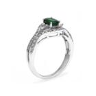 Womens 1/2 Ct. T.w. Genuine Emerald 14k Gold Cocktail Ring
