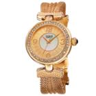 Burgi Womens Gold Tone Strap Watch-b-110yg
