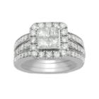 Womens 2 Ct. T.w. Multi-shape White Diamond 10k Gold Engagement Ring