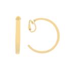Liz Claiborne Goldtone Large Hoop Clip On Earrings