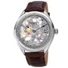 Akribos Xxiv Mens Brown Strap Watch-a-802gy