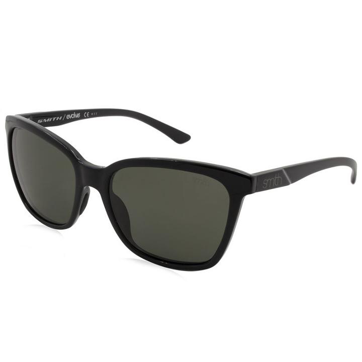 Smith Sunglasses - Colette / Frame: Shiny Black Lens: Gray Green Polarized (in)