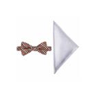 Jf J. Ferrar Mini Gingham Bow Tie And Pocket Square Set
