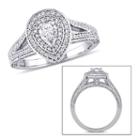 Womens 1 Ct. T.w. Genuine Pear White Diamond 14k Gold Engagement Ring