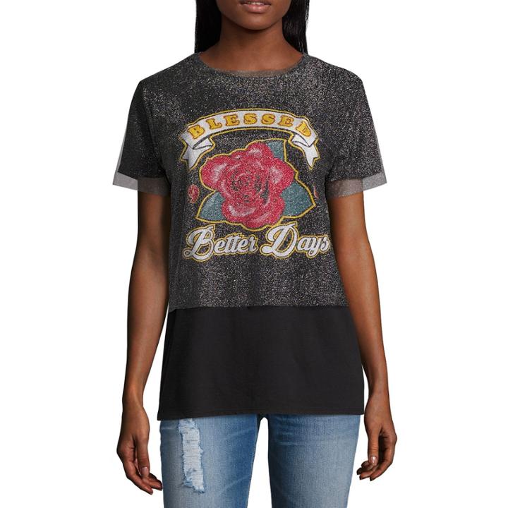 Arizona Blessed. Better Days Mesh Graphic T-shirt- Juniors