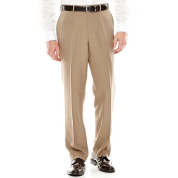 Louis Raphael Flat-front Mini-herringbone Dress Pants - Classic Fit