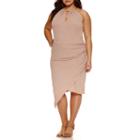 Bisou Bisou Sleeveless Asymmetrical Sheath Dress-plus