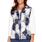 Alfred Dunner Cape Hatteras Reversible Quilted Vest - Petite