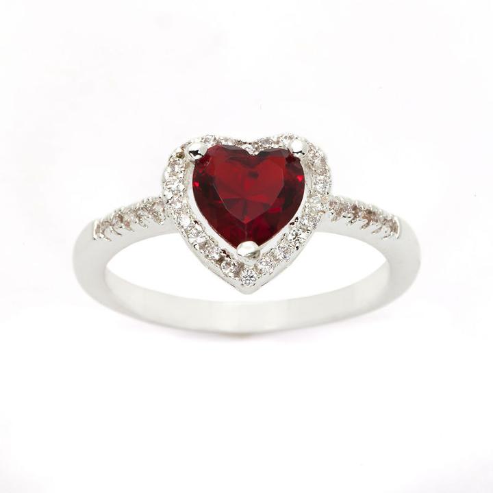 Sparkle Allure Womens Lab Created Red Heart