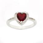 Sparkle Allure Womens Lab Created Red Heart