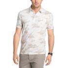 Van Heusen Short Sleeve White Washed Printed Polo Shirt