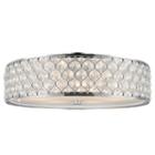 Paris Collection 6 Light Polished Chrome Finish With Clear Crystal Flush Mount Ceiling Light D24h8