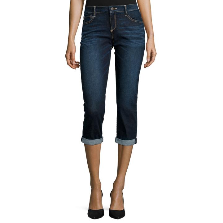 Arizona Roll-cuff Denim Cropped Jeans