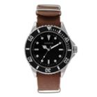 Geneva Mens Brown Strap Watch