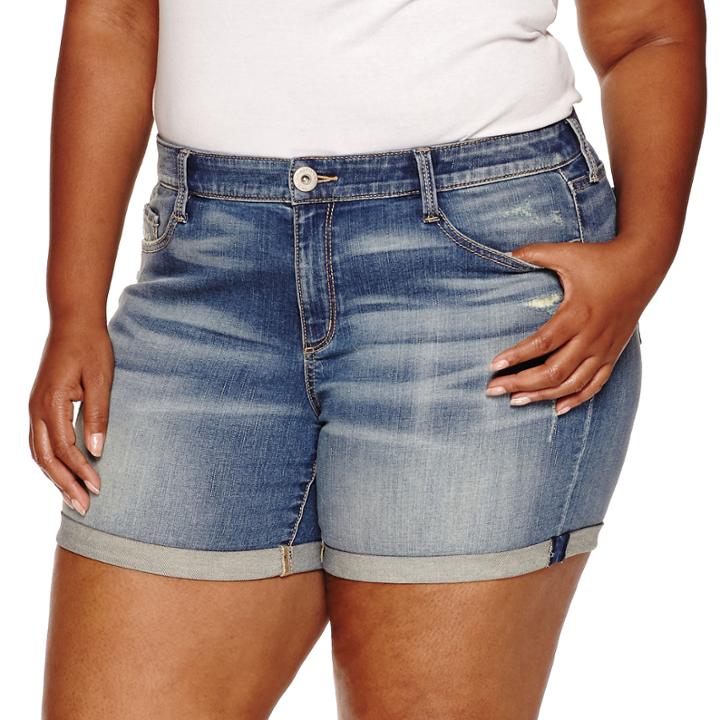 Arizona Denim Shorts Juniors Plus