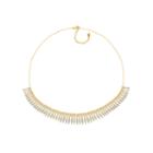 Diamond-accent 18k Gold Over Brass Fringe Necklace