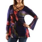 24/7 Comfort Apparel Leading Lady Criss Cross Tunic Top