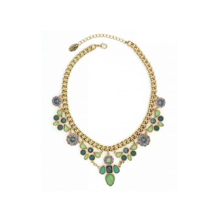 Nicole By Nicole Miller Blue And Green Drama Necklace