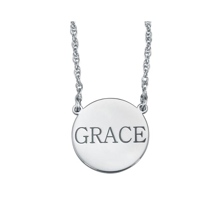 Personalized Name Disk Necklace