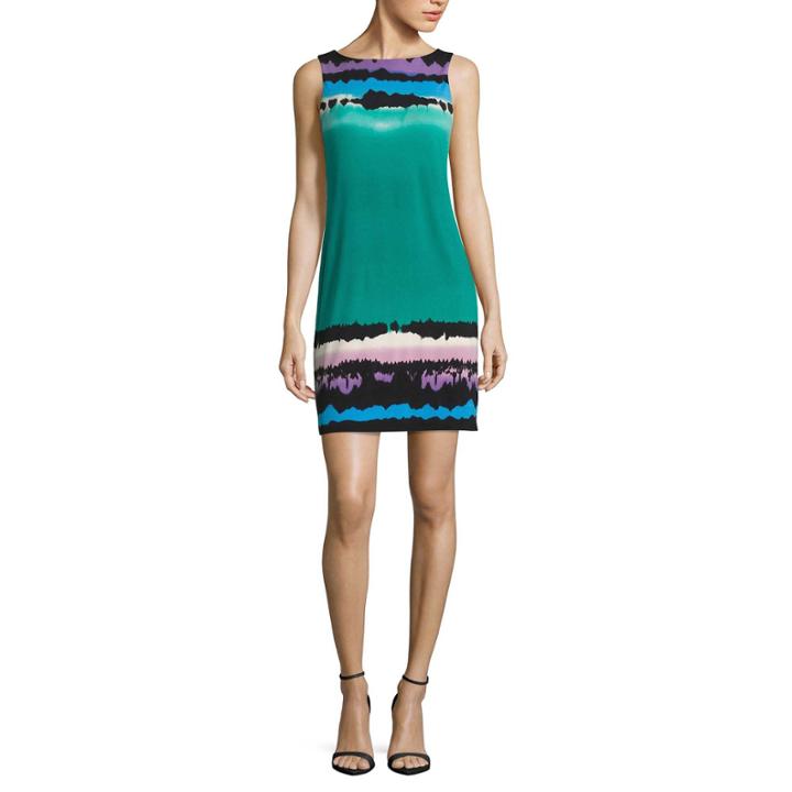 Nicole By Nicole Miller Sleeveless Tie Dye Shift Dress