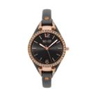 So & Co Ny Womens Soho Leather Casual Quartz Gold Tone Watch J155p31