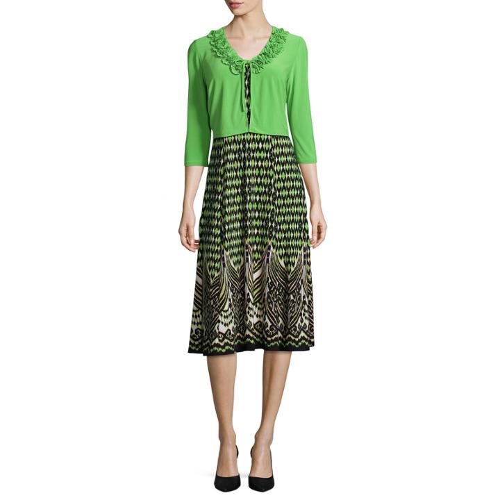 Danny & Nicole Print Jacket Dress