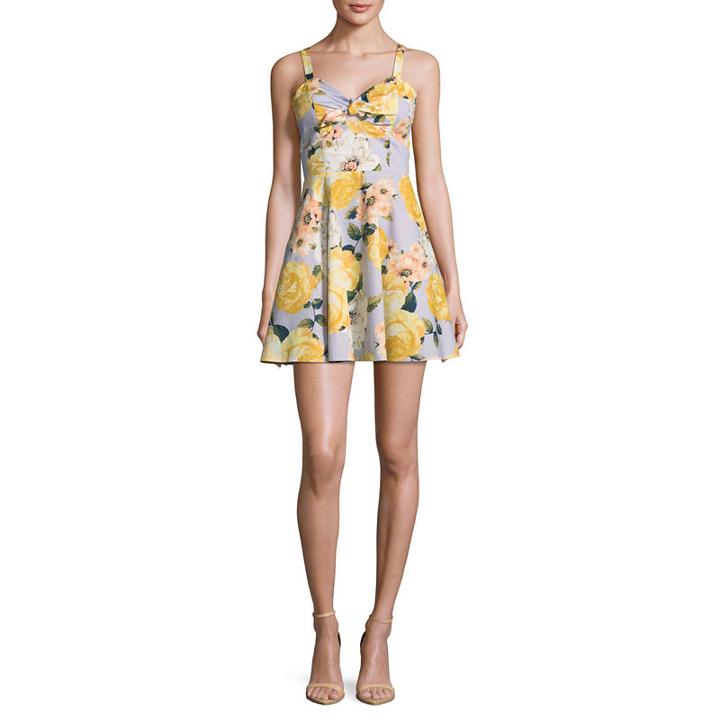 Speechless Sleeveless Floral A-line Dress-juniors